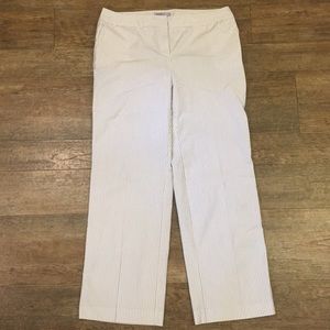 NWOT white and black pinstripe pants